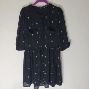 TopShop Floral Embroidered Dress